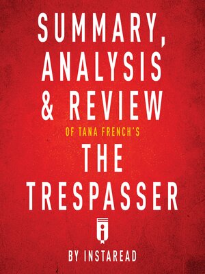 cover image of Summary, Analysis & Review of Tana French's the Trespasser